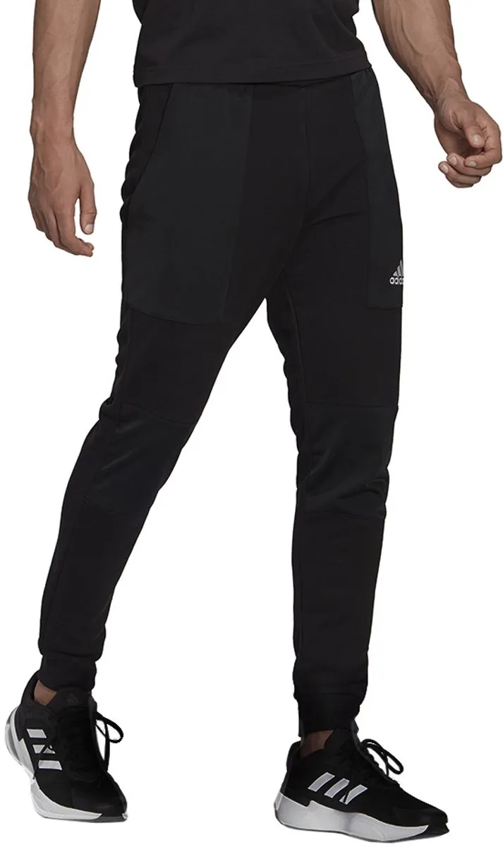 adidas Essentials BrandLove French Terry Broek Heren - S - Zwart/Wit