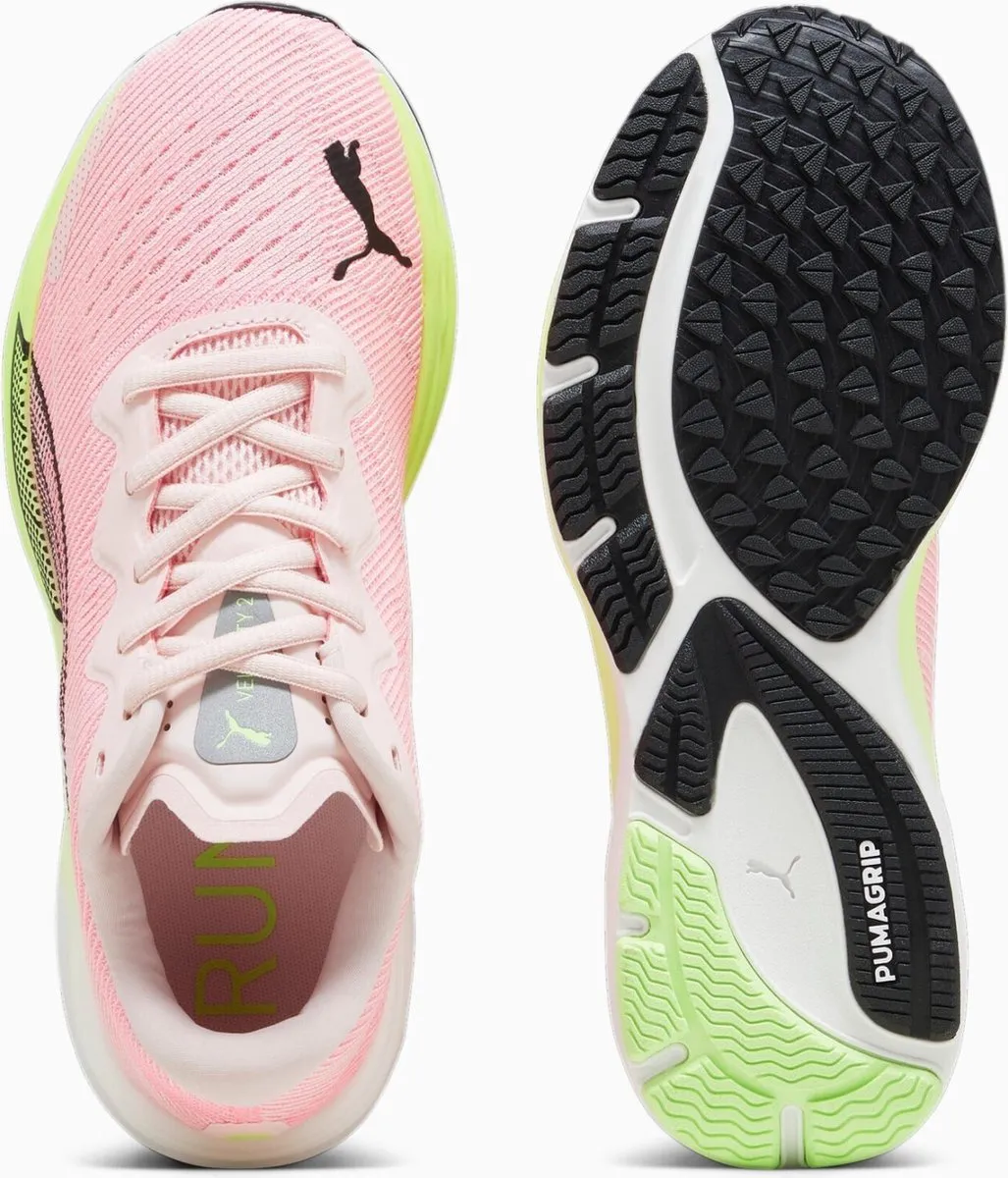 PUMA Velocity Nitro 2 Hardloopschoenen - 38.5 - Roze/Geel/Zwart