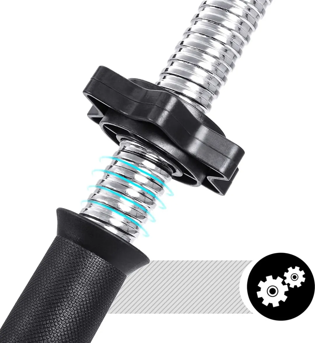 Songmics Halterset 20kg Verstelbaar - Zwart
