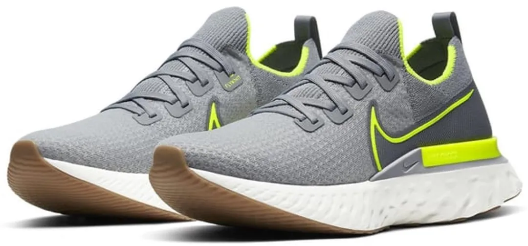 Nike React Infinity Run Flyknit - Grijs/Geel - Maat 40