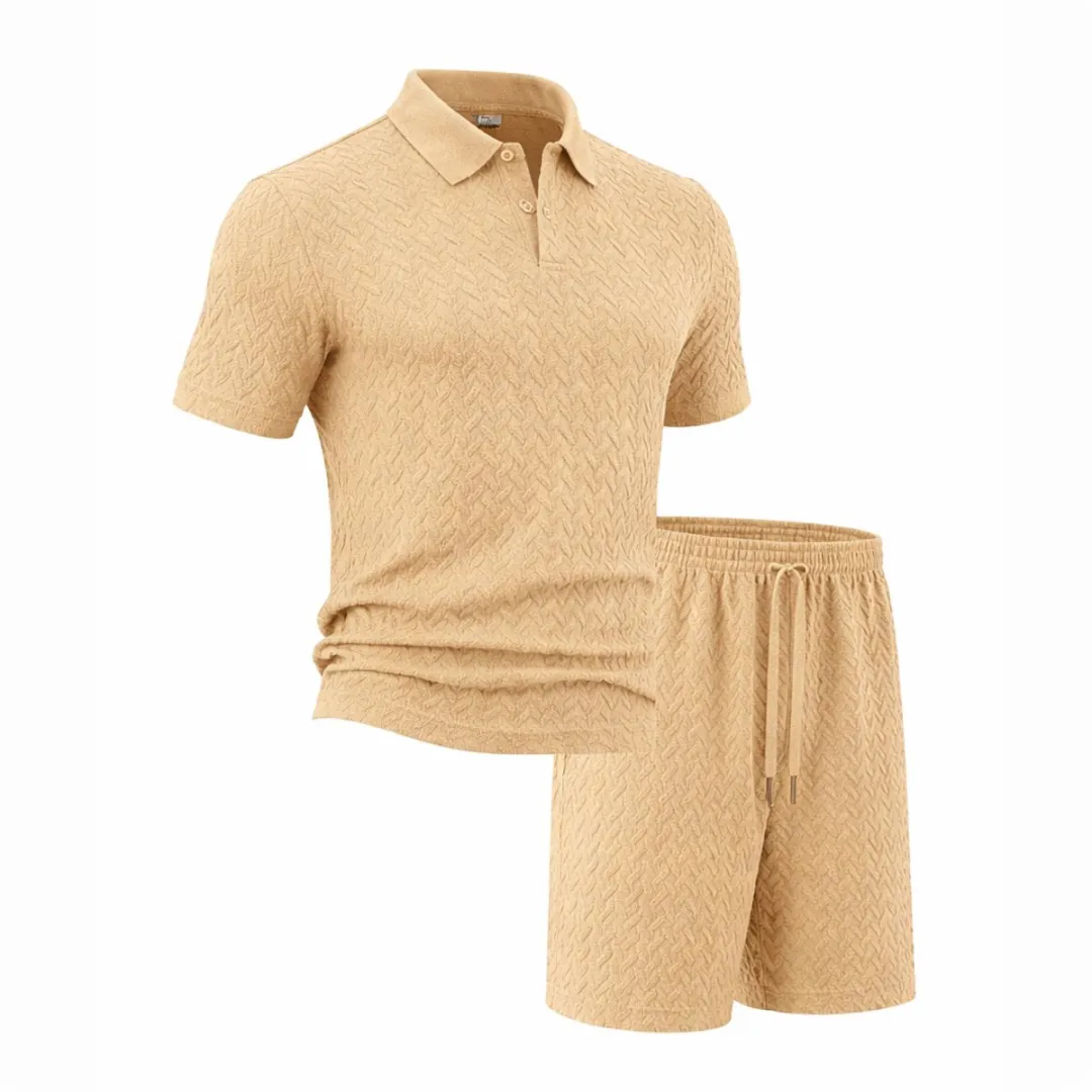 RedParrot Zomerset Heren Trainingspak - Beige/Wit - XXL