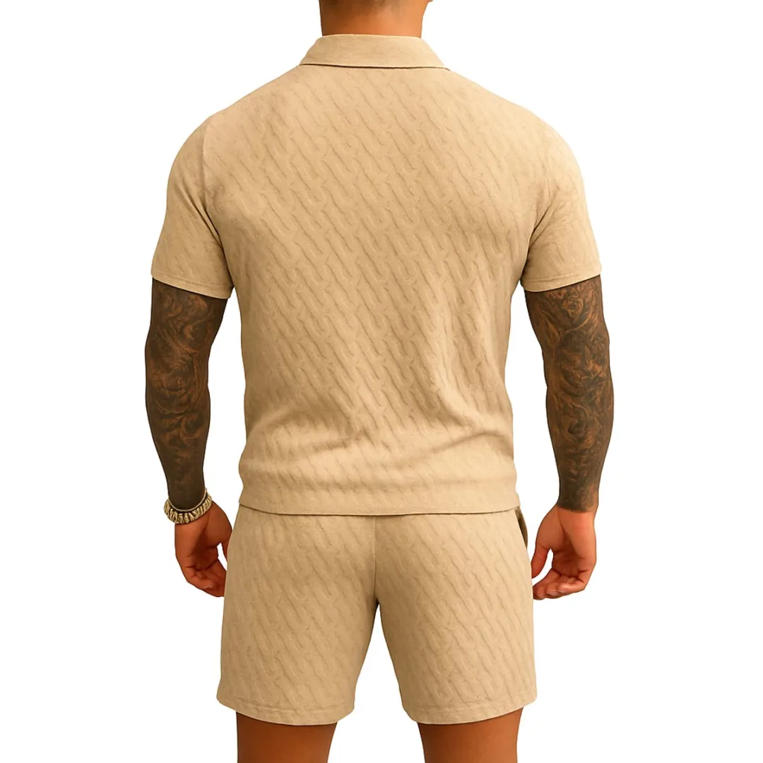 RedParrot Zomerset Heren Trainingspak - Beige/Wit - XXL