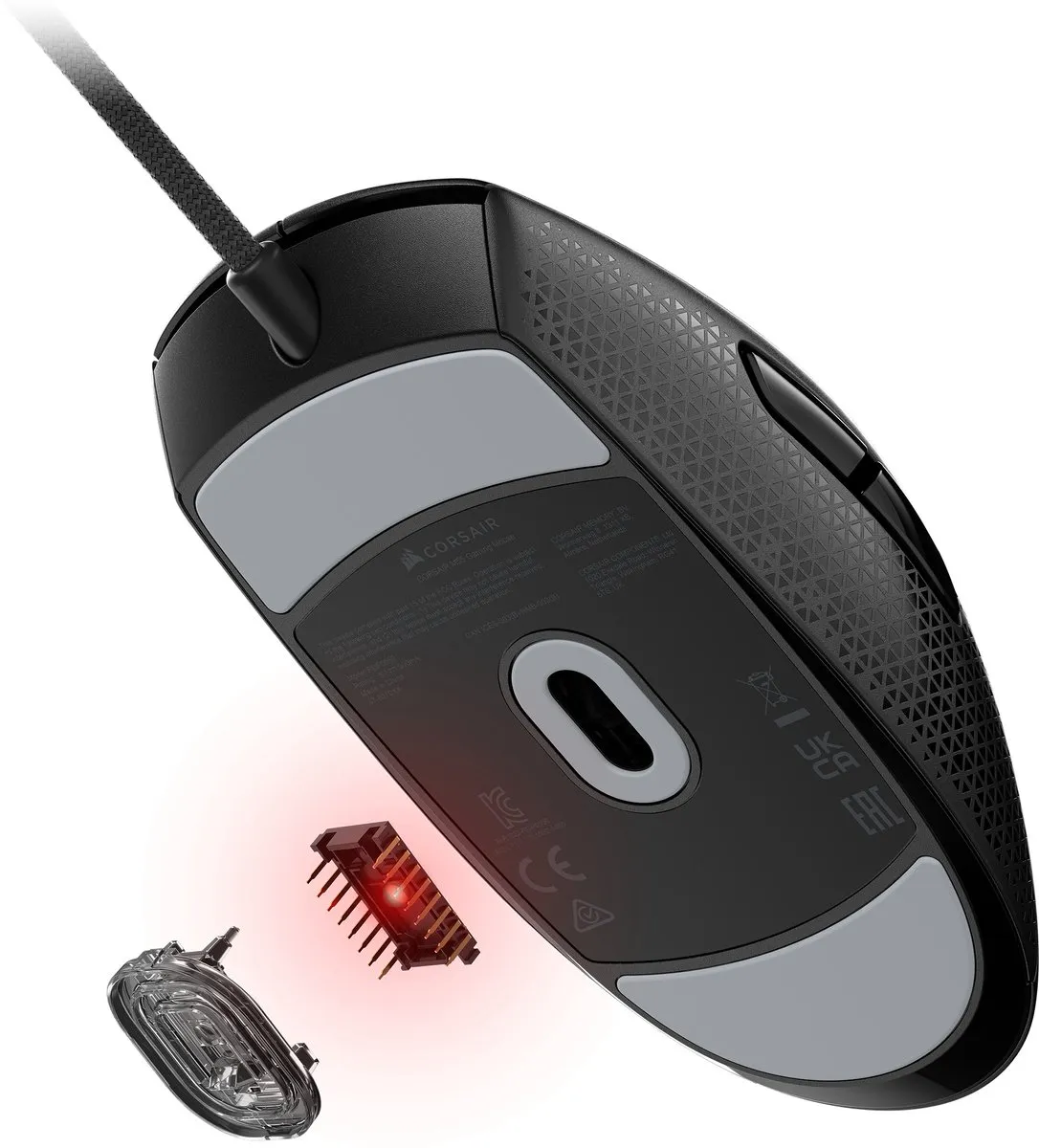 Corsair M55 Gaming Muis MM300 Pro Muismat - 16.000 DPI - Zwart