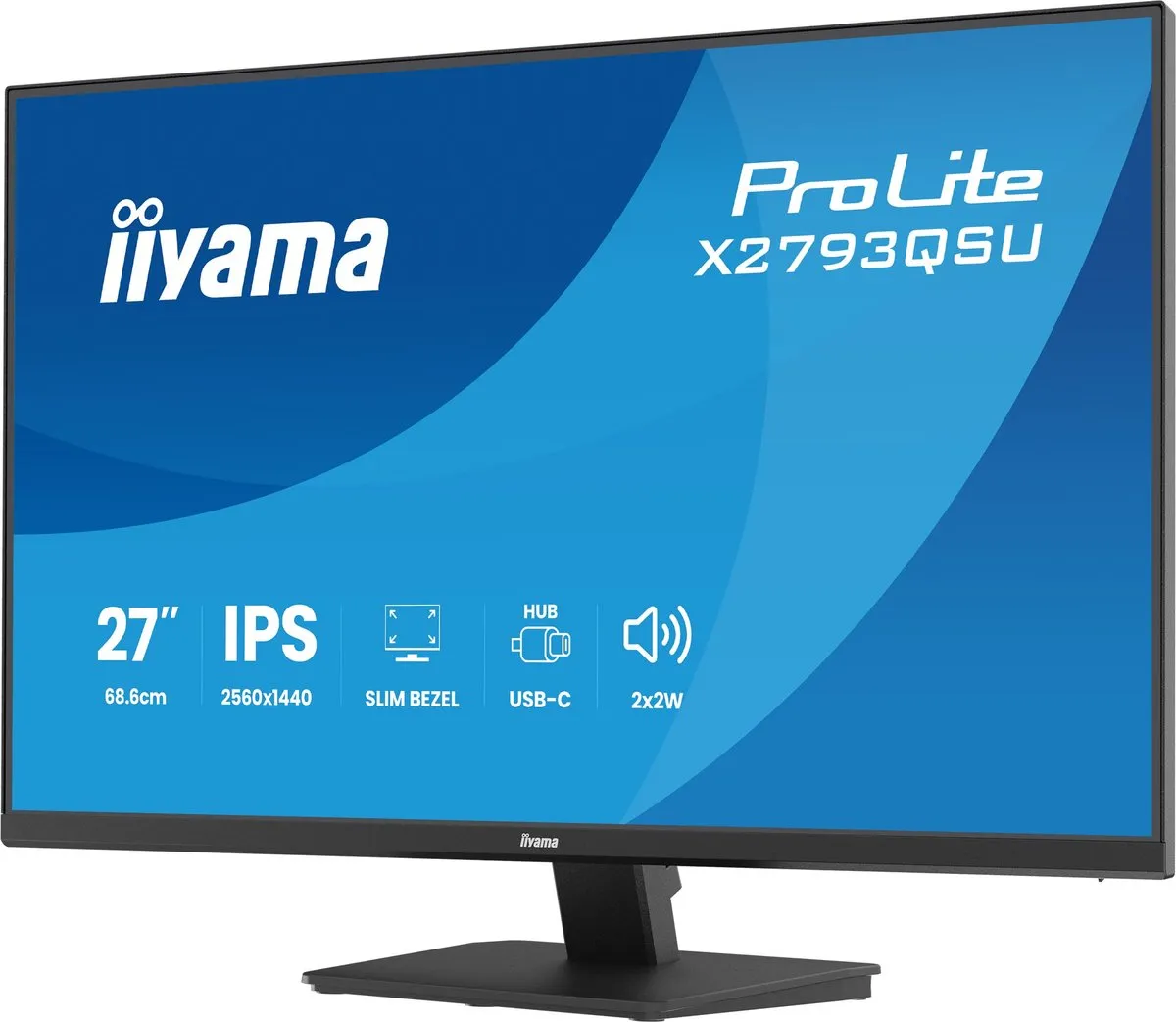 iiyama ProLite X2793QSU-B1 Monitor 27" QHD IPS - USB-Hub
