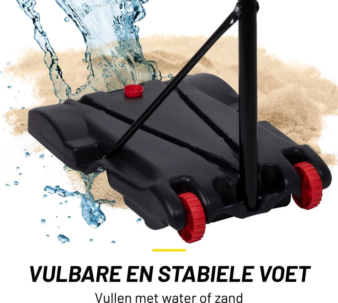 Dunlop Basketbalpaal Verstelbaar 165-205cm - Zwart - afbeelding 6 van 6