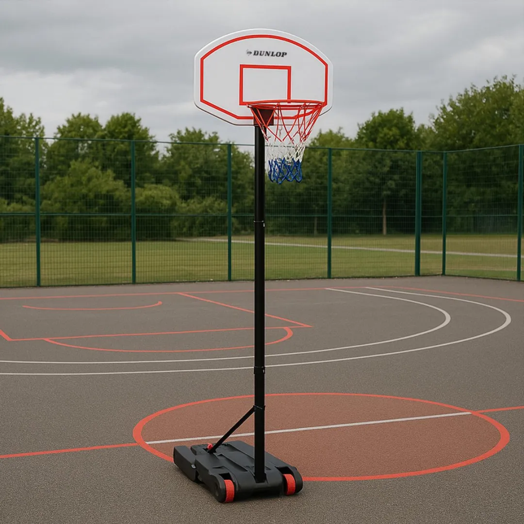 Dunlop Basketbalpaal Verstelbaar 165-205cm - Zwart
