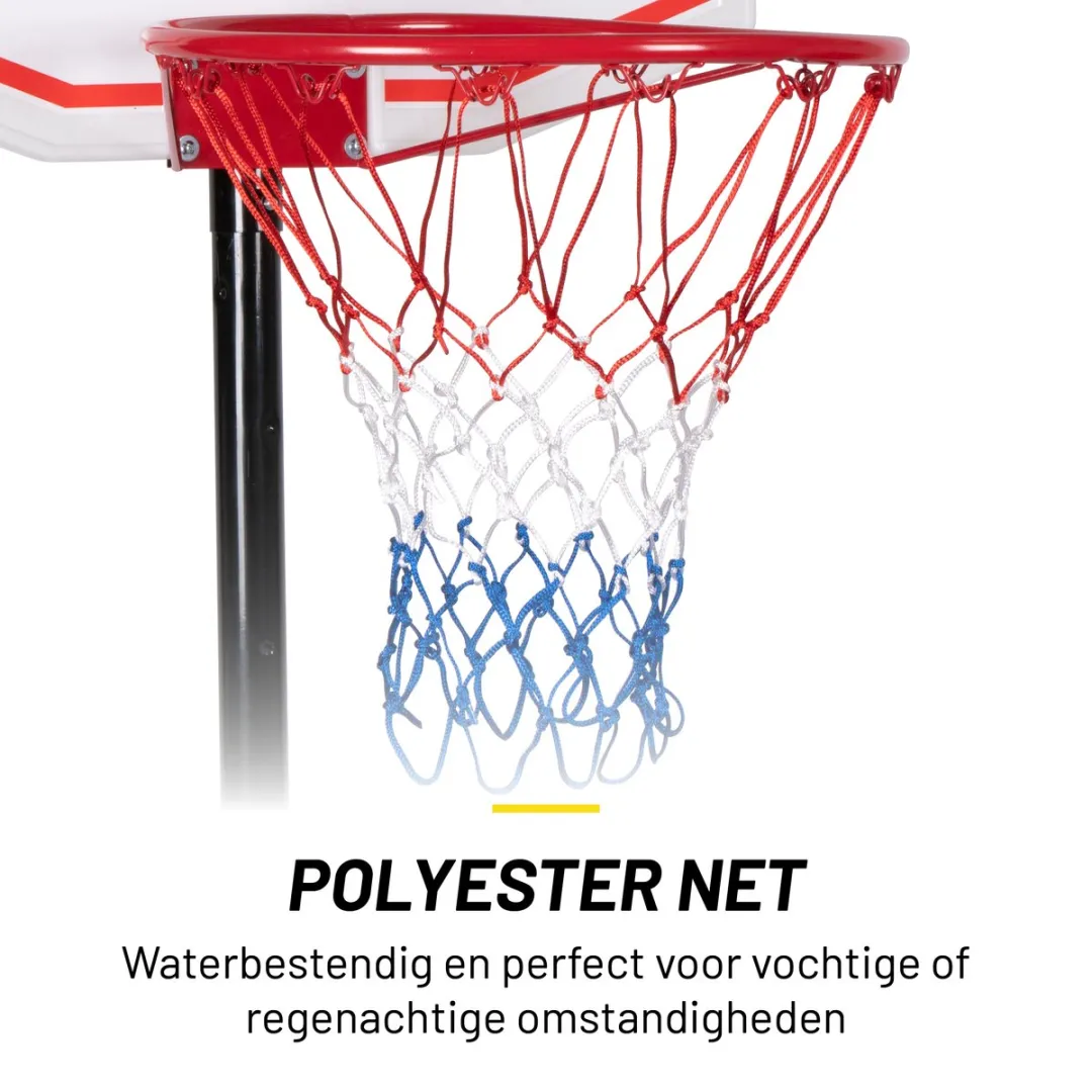 Dunlop Basketbalpaal Verstelbaar 165-205cm - Zwart