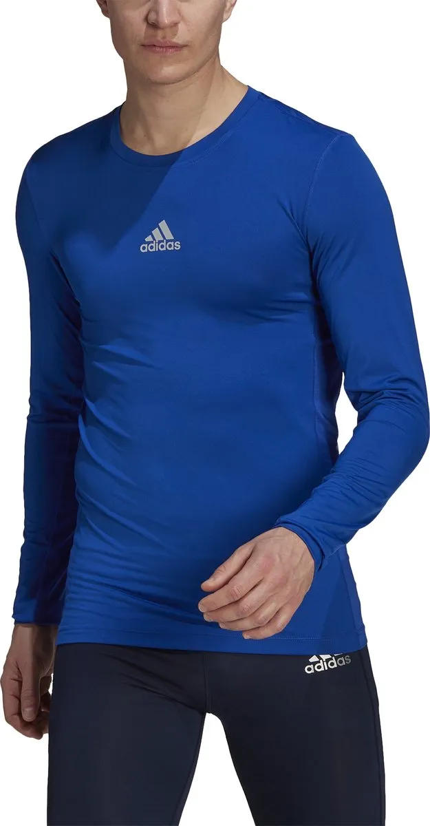 Adidas Techfit Compression Longsleeve Sportshirt GU7335 - S - Blauw