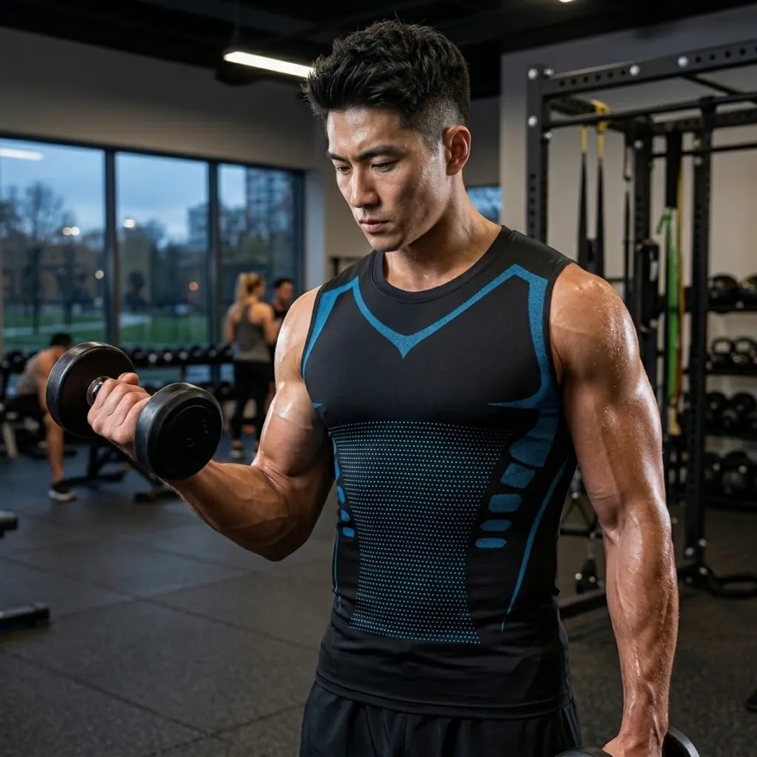NUVEX Compressie Sportshirt Heren M - Zwart - 3 Stuks