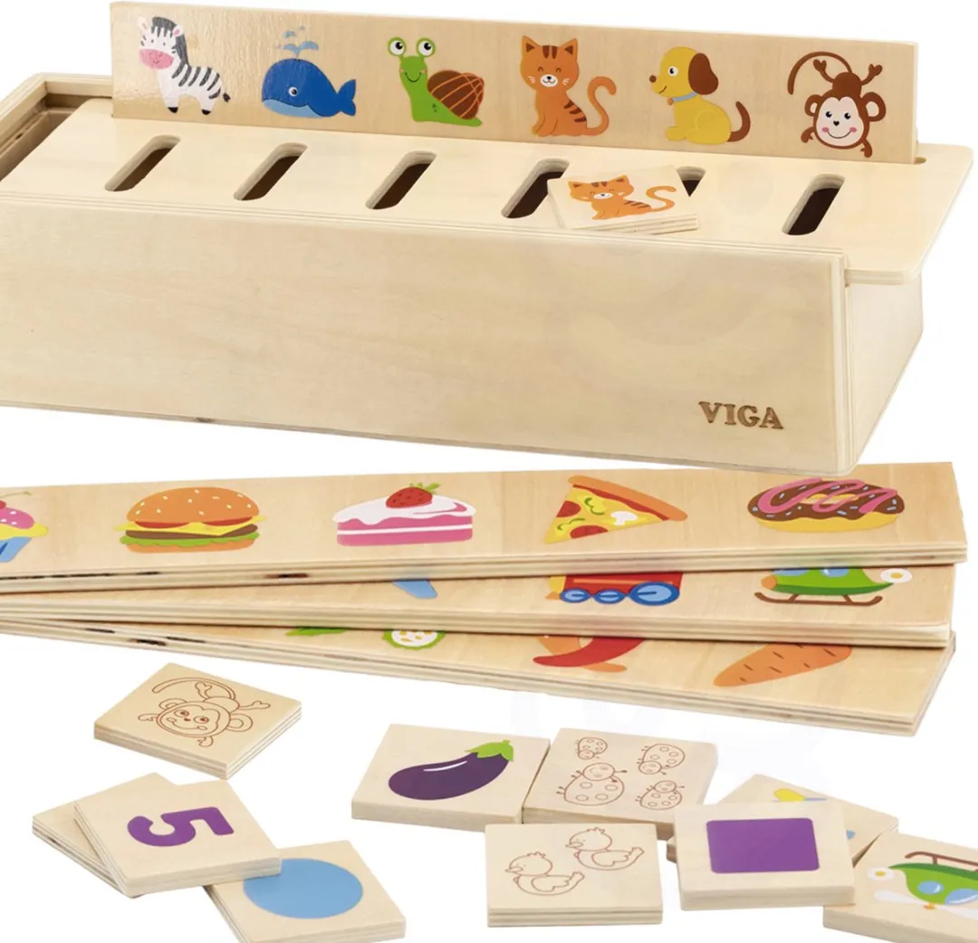 Viga Houten Sorteerspel Dieren & Fruit Montessori