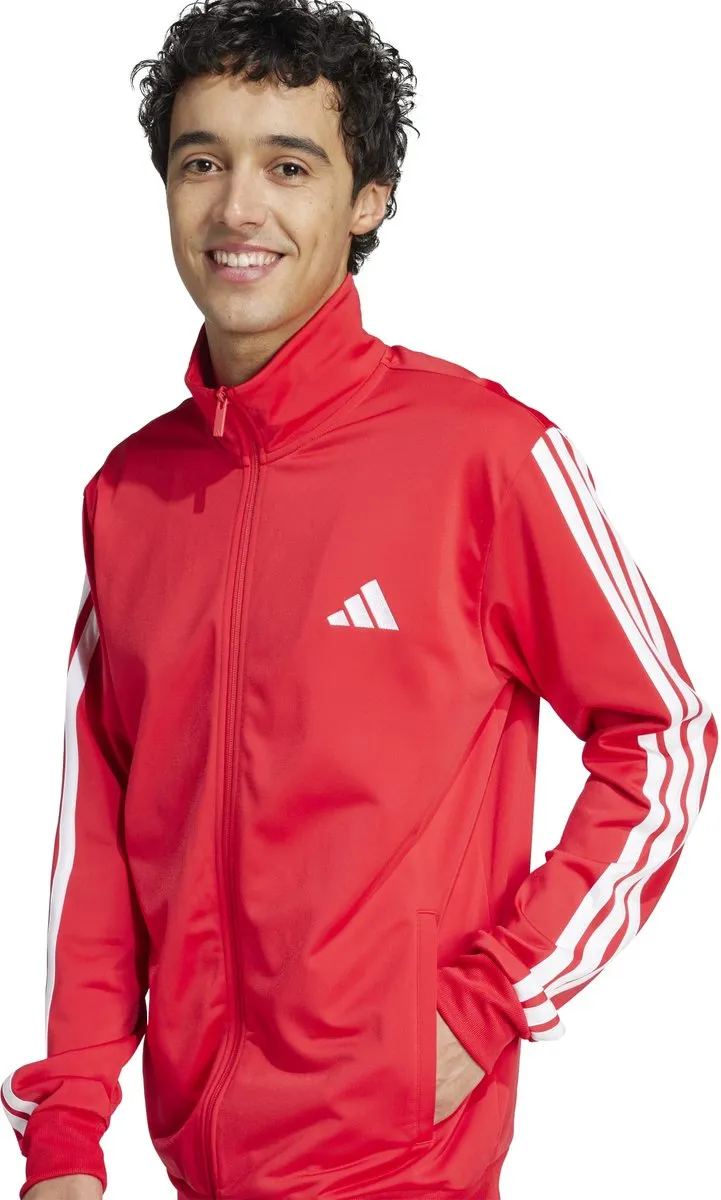 Adidas M 3 Stripes TT Trainingspak - Rood - S