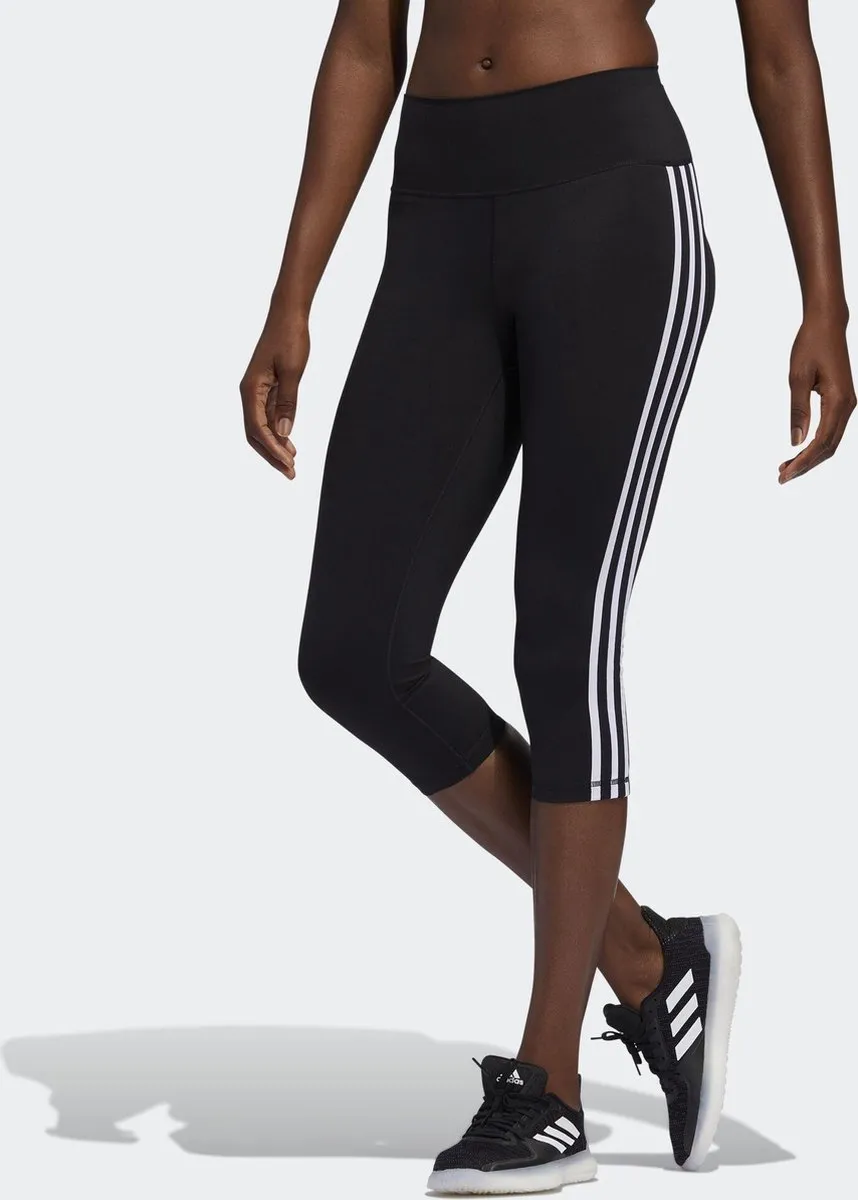 adidas Believe This 2.0 3-Stripes Sportlegging Dames XS - Zwart/Wit