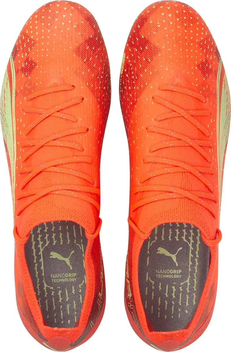 PUMA Ultra Ultimate FG Voetbalschoenen 42.5 - Fiery Coral-Fizzy Light