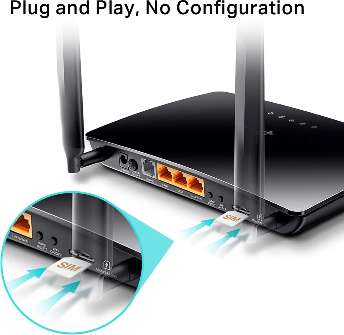 TP-Link TL-MR6500V 4G-LTE Router - Zwart - afbeelding 6 van 6