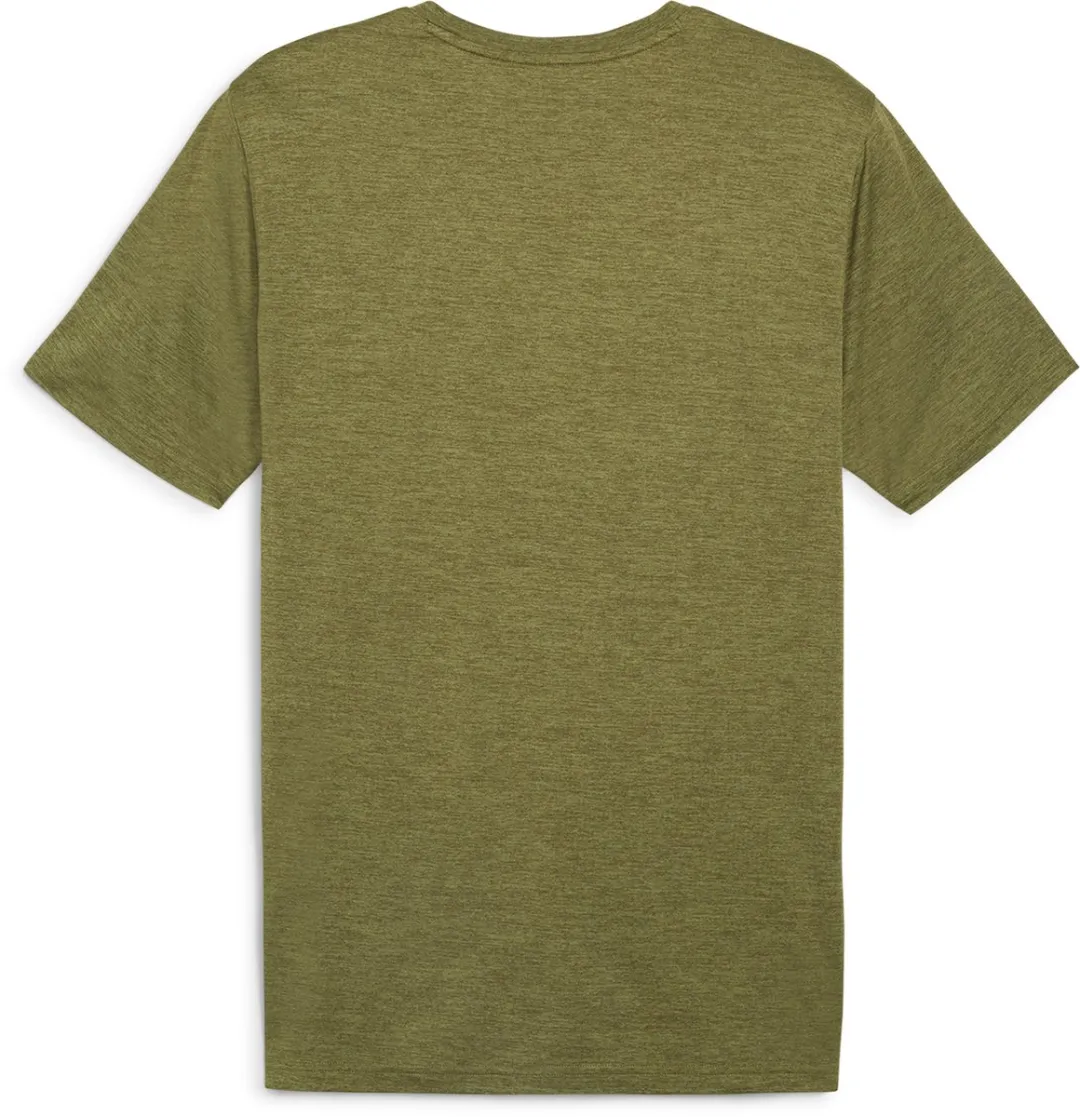 PUMA Train Fav Heather Cat Tee Heren Sportshirt - M - Olive Green