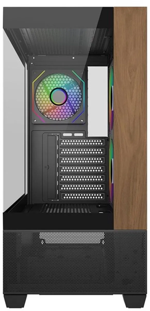 Cooler Master Elite 690 Wood PC-Case - Zwart