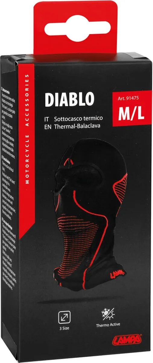 Lampa Diablo Thermo Nekwarmer - Zwart M/L