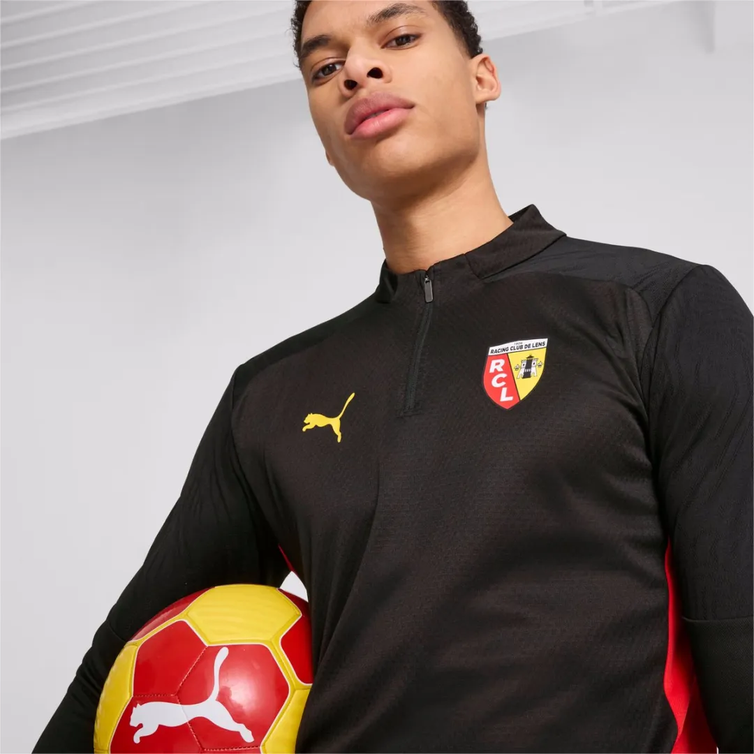 PUMA RC Lens 2024/25 Training Top - 1/4 Rits - Zwart/Geel
