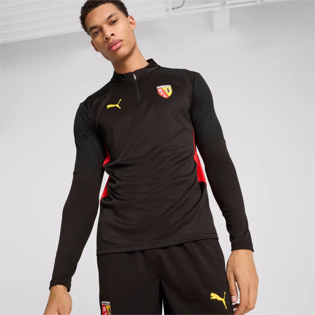 PUMA RC Lens 2024/25 Training Top - 1/4 Rits - Zwart/Geel