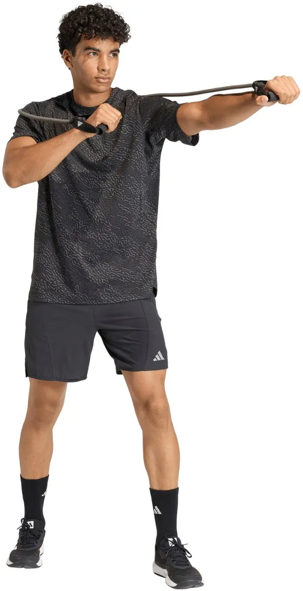 Adidas T-shirt Heren D4T Power AOP Tee - S - Zwart
