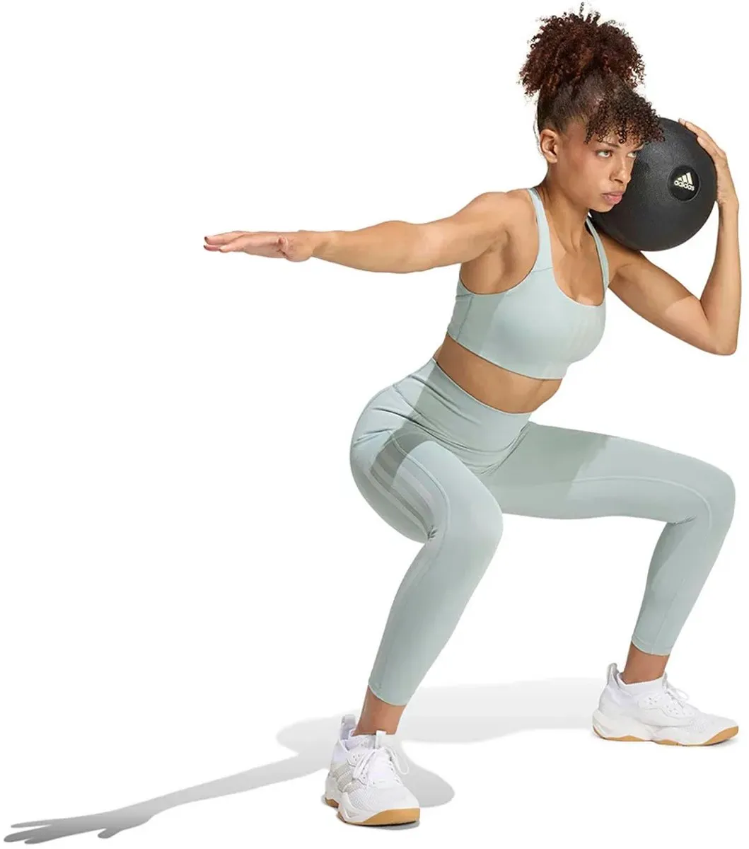adidas Optime Workout 3 Stripes 7/8 Leggings Wonder Sage M