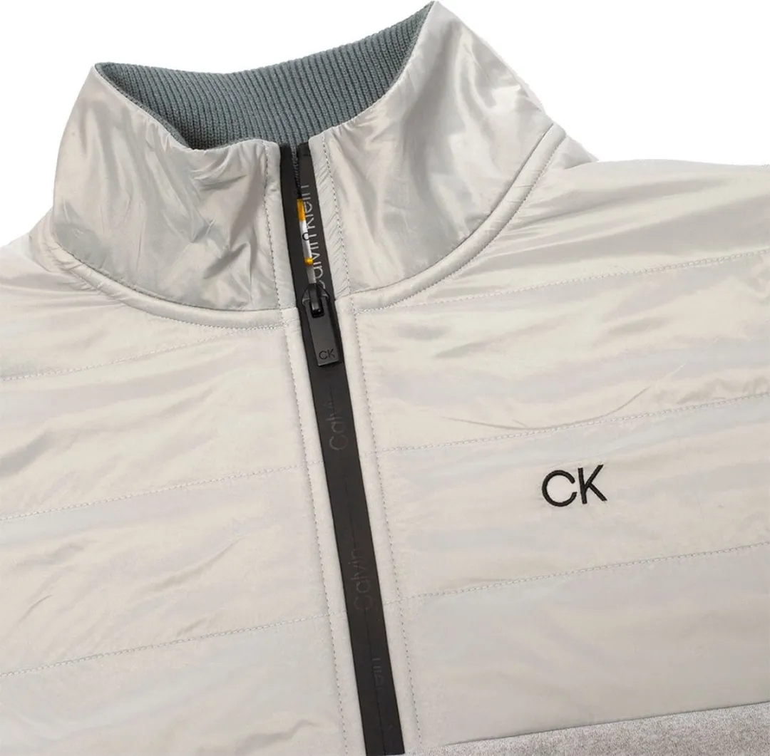 Calvin Klein Ramond Hybrid 1/4 Zip Pullover - Silver Marl