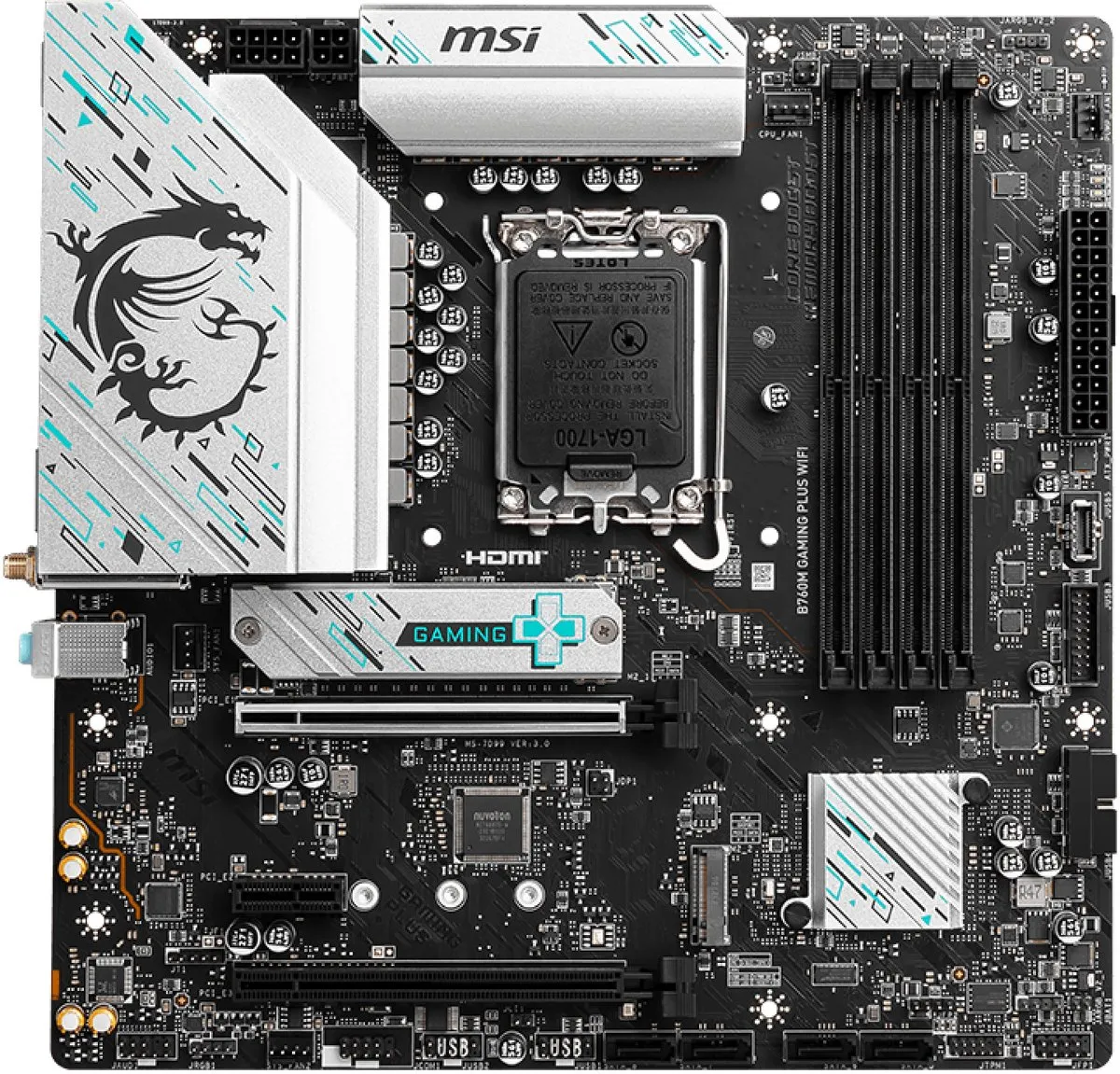 MSI B760M GAMING PLUS WIFI Moederbord - Intel B760 - afbeelding 6 van 6