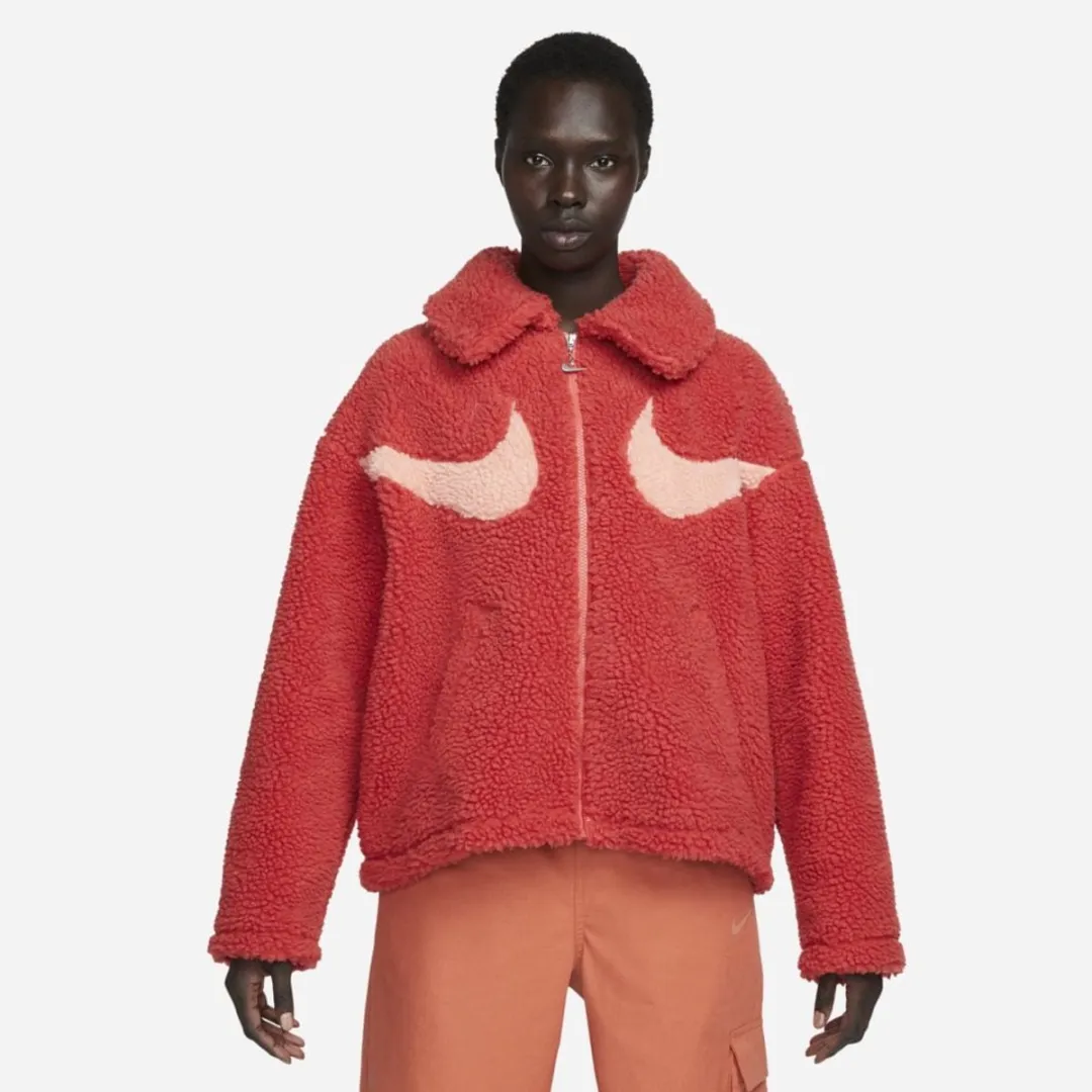 Nike Fleece Vest Swoosh Sherpa - Rood L