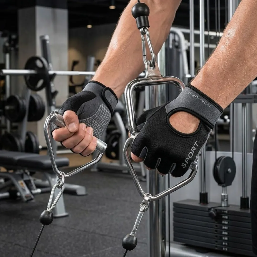 NuveX Fitness Handschoenen Zwart - Maat L