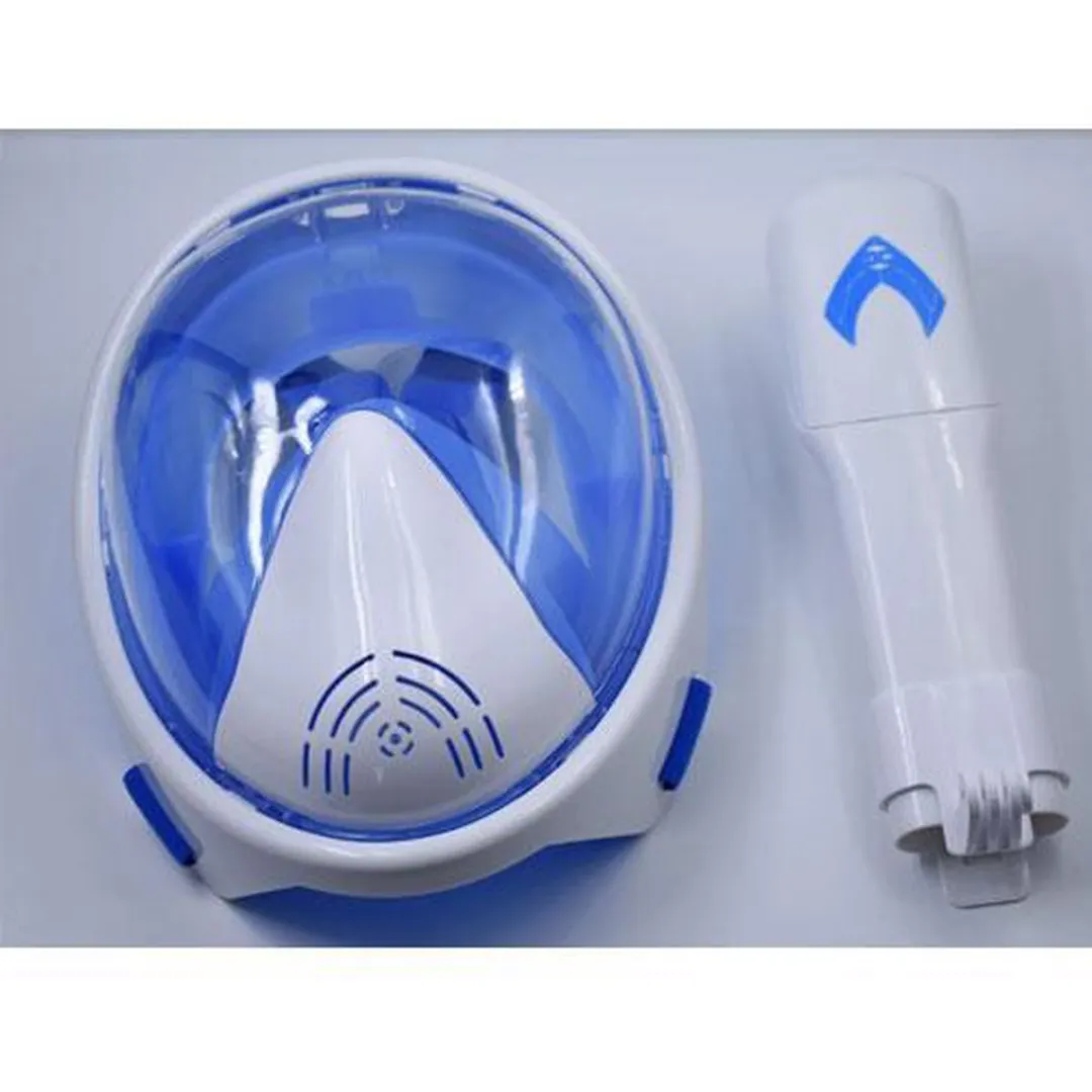FlinQ Snorkelmasker S/M Blauw - met GoPro houder - afbeelding 2 van 5