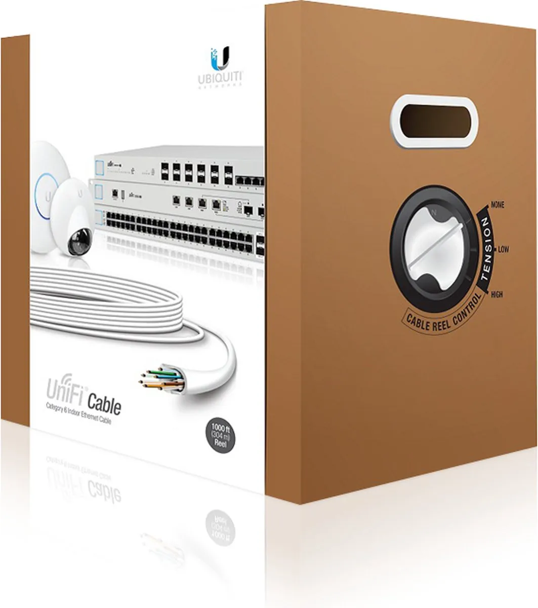 Ubiquiti UniFi CAT6 UTP Kabel 305M - Zwart