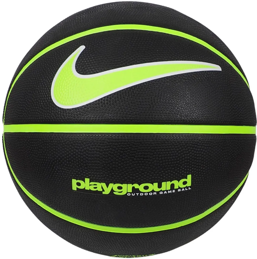 Nike Playground Basketbal - Zwart/LimeGroen Maat 6