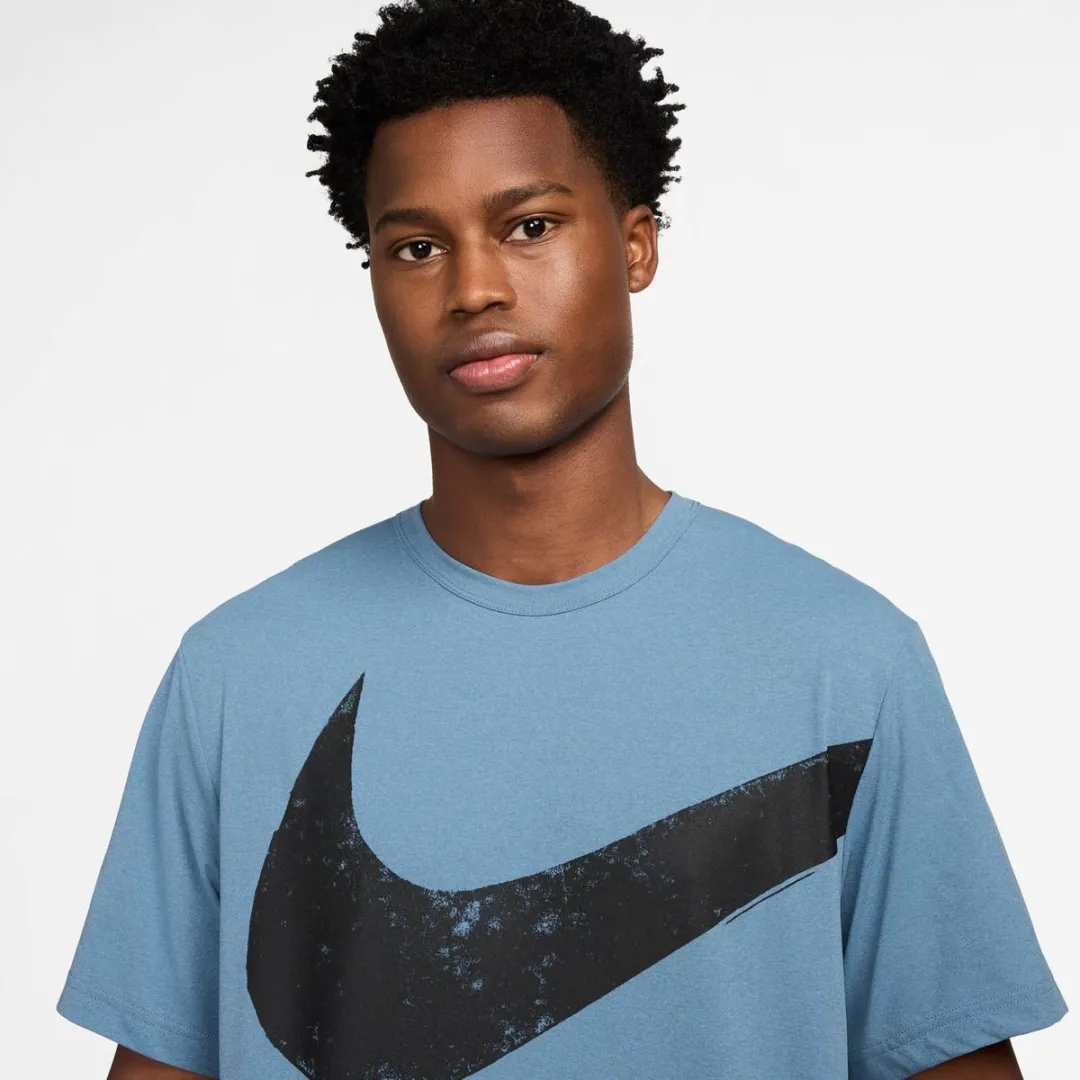 Nike Hyverse Swoosh Shirt Heren L - Blauw/Zwart