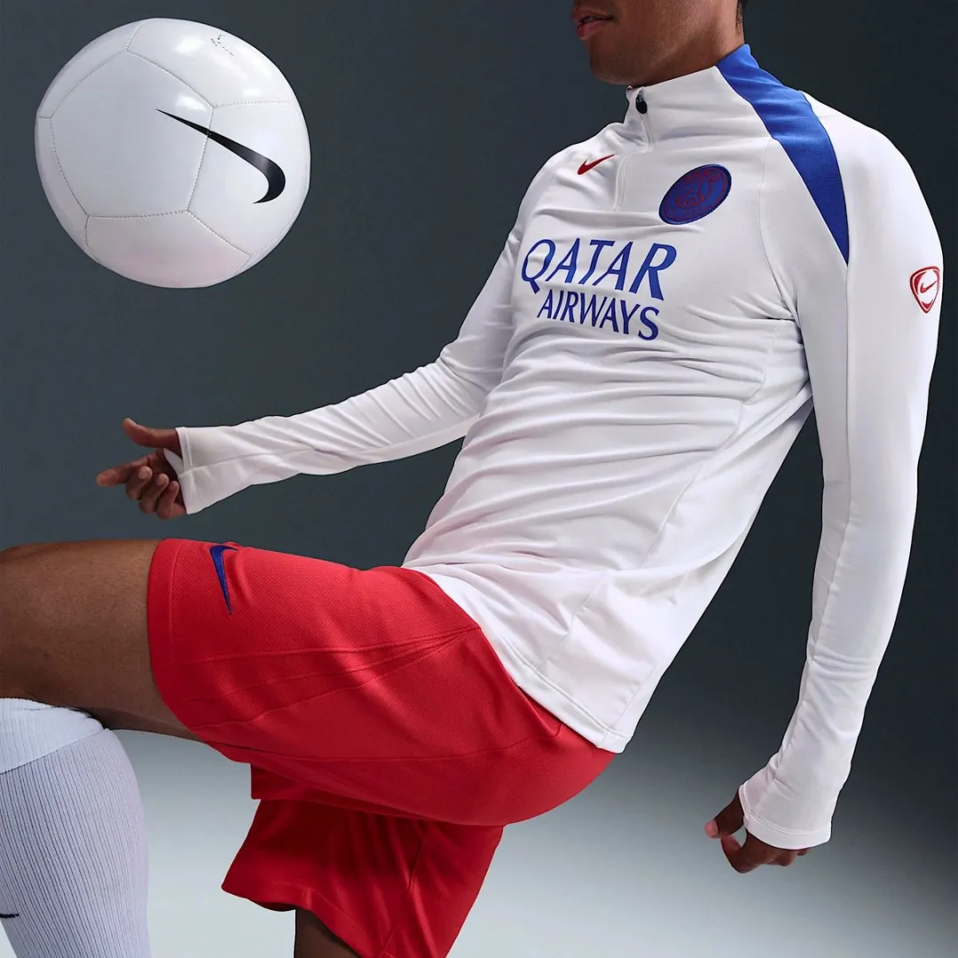 Nike Paris Saint-Germain Strike 2025/26 Trui Mannen - S - Wit/Blauw