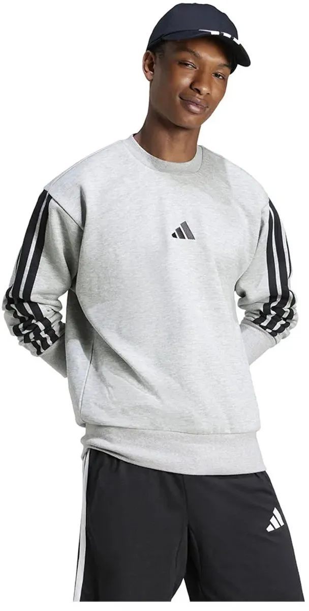 Adidas M 3S FLSWT Sport T-shirt Lange Mouw Heren M - Grijs