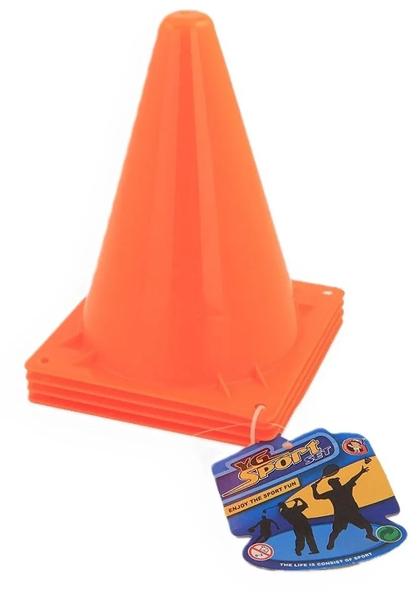 Jonotoys Sportvoetbal Pionnen Set 4 Stuks - 20cm - Oranje