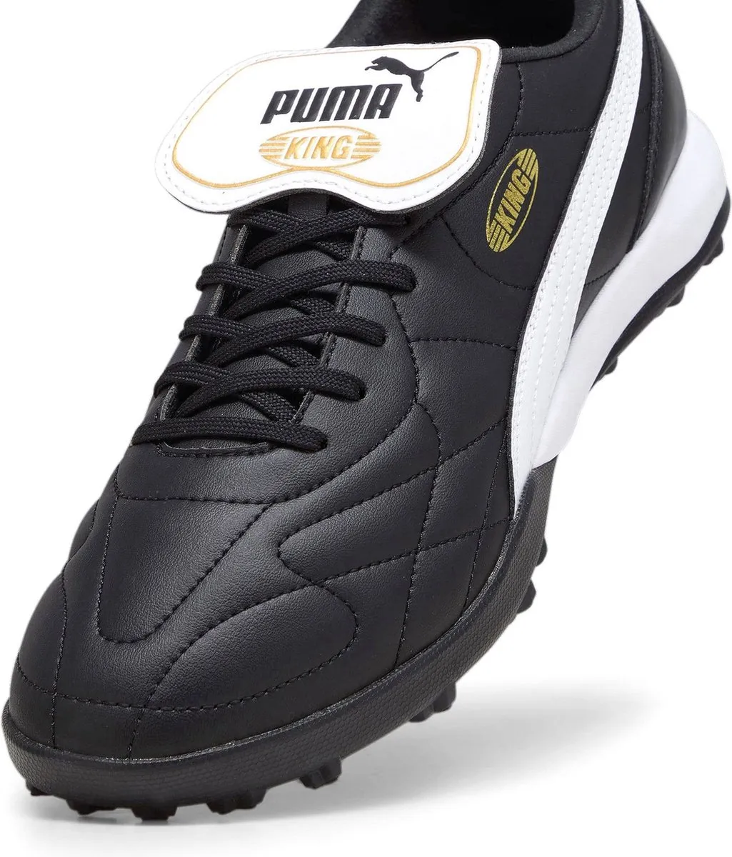 PUMA King Top TT Sportschoenen 41 - Turf - Zwart/Wit/Goud