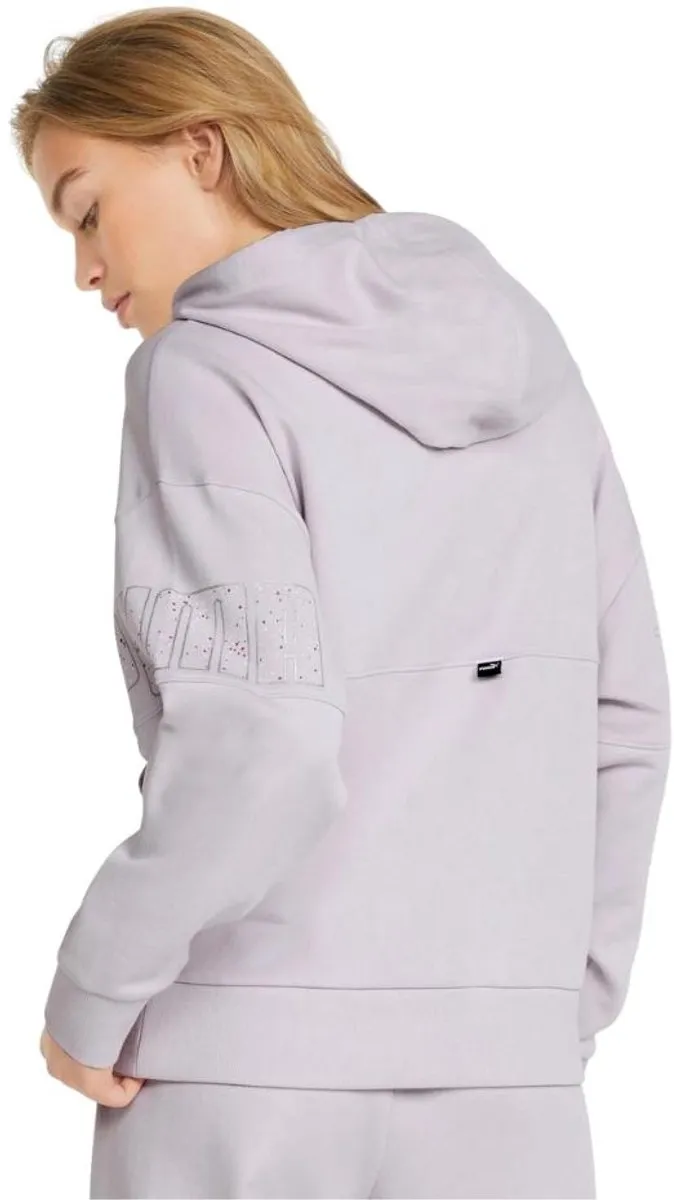 PUMA Dames Power Colorblock Sweater - Paars S