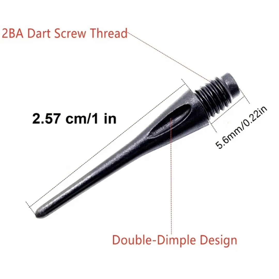 NUVEX Darttips 2BA - 100 Stuks Zwart