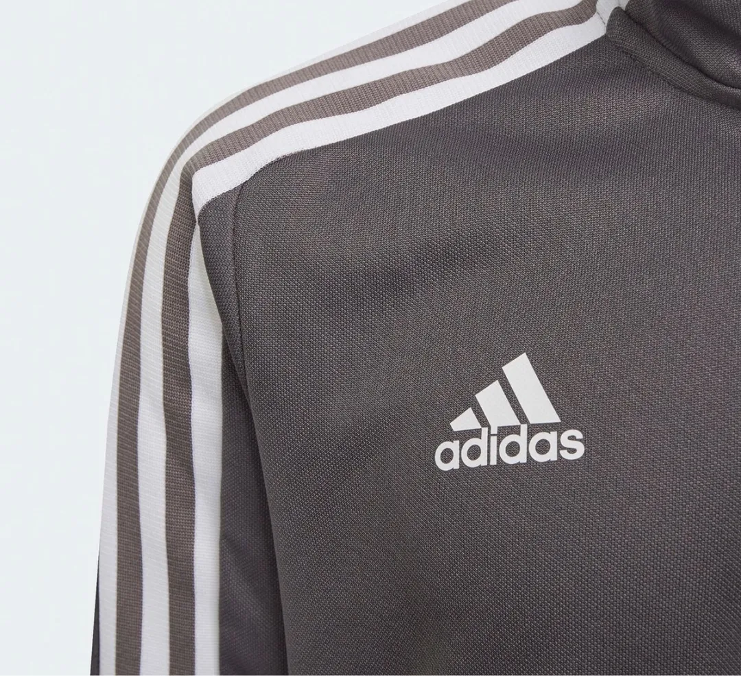 adidas Tiro 21 Ziptop Kindertrui 116 - Grijs