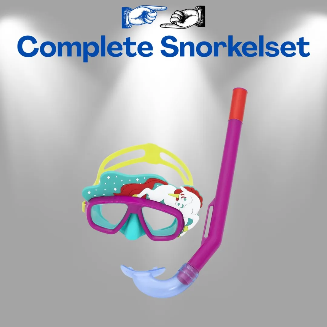 Bestway Duikset voor Kinderen Roze - Snorkelset met Hypoallergene Duikbril