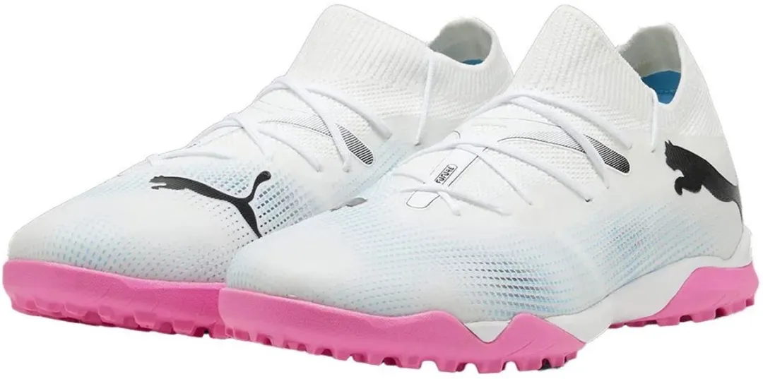 PUMA Future 7 Match TT Voetbalschoenen 45 - Wit/Zwart/Rosa