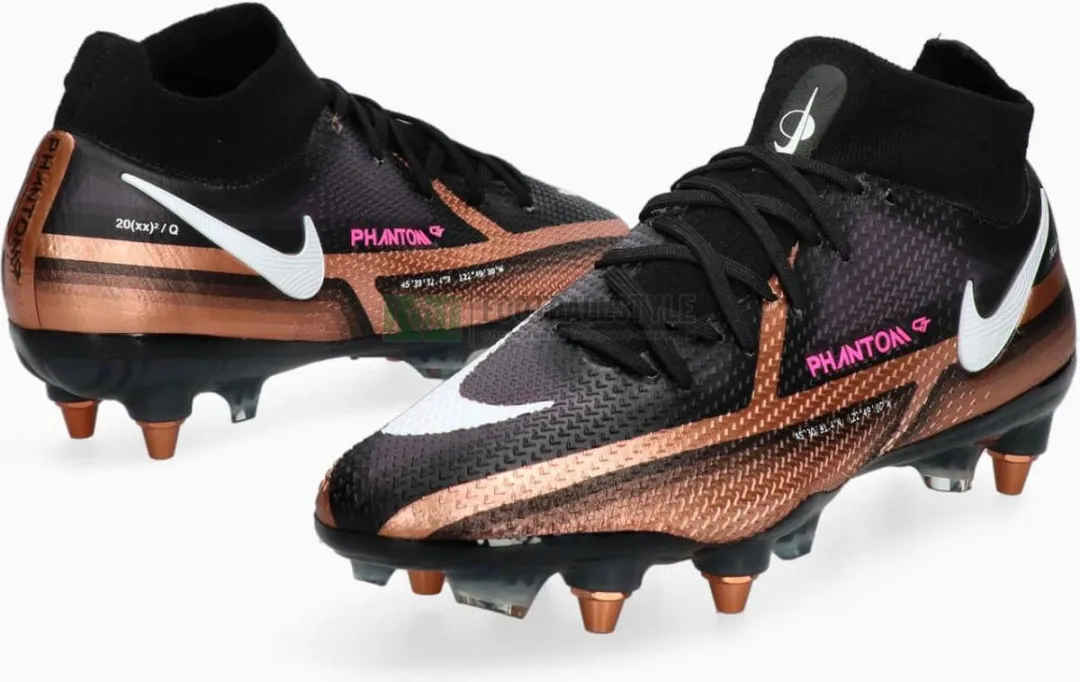 Nike Phantom GT2 Elite DF SG-PRO AC Voetbalschoenen 45 - Zwart/Bronze
