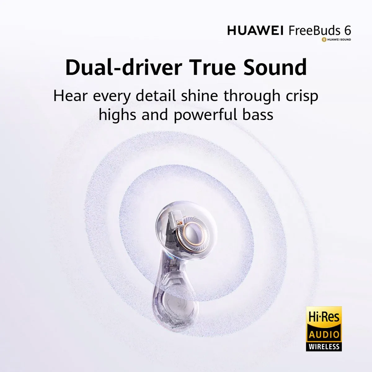 Huawei FreeBuds 6 HUAWEI55038131 Oordopjes - Wit - 36 Uur - IP54