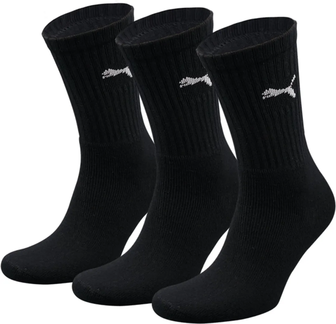 PUMA Basic Sportsokken Zwart - 9 paar