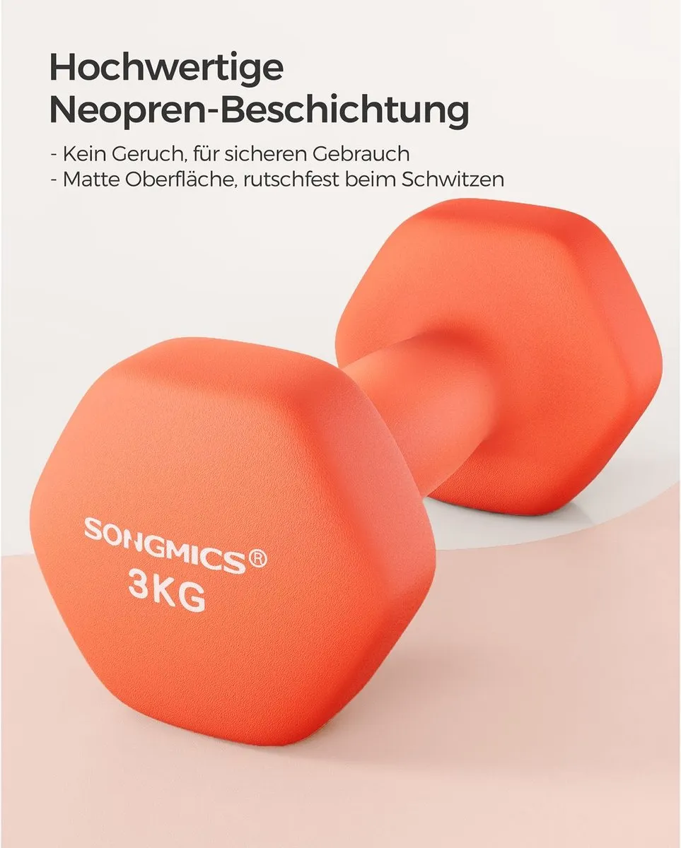 Songmics Halters 6kg - 2x 3kg - Rood