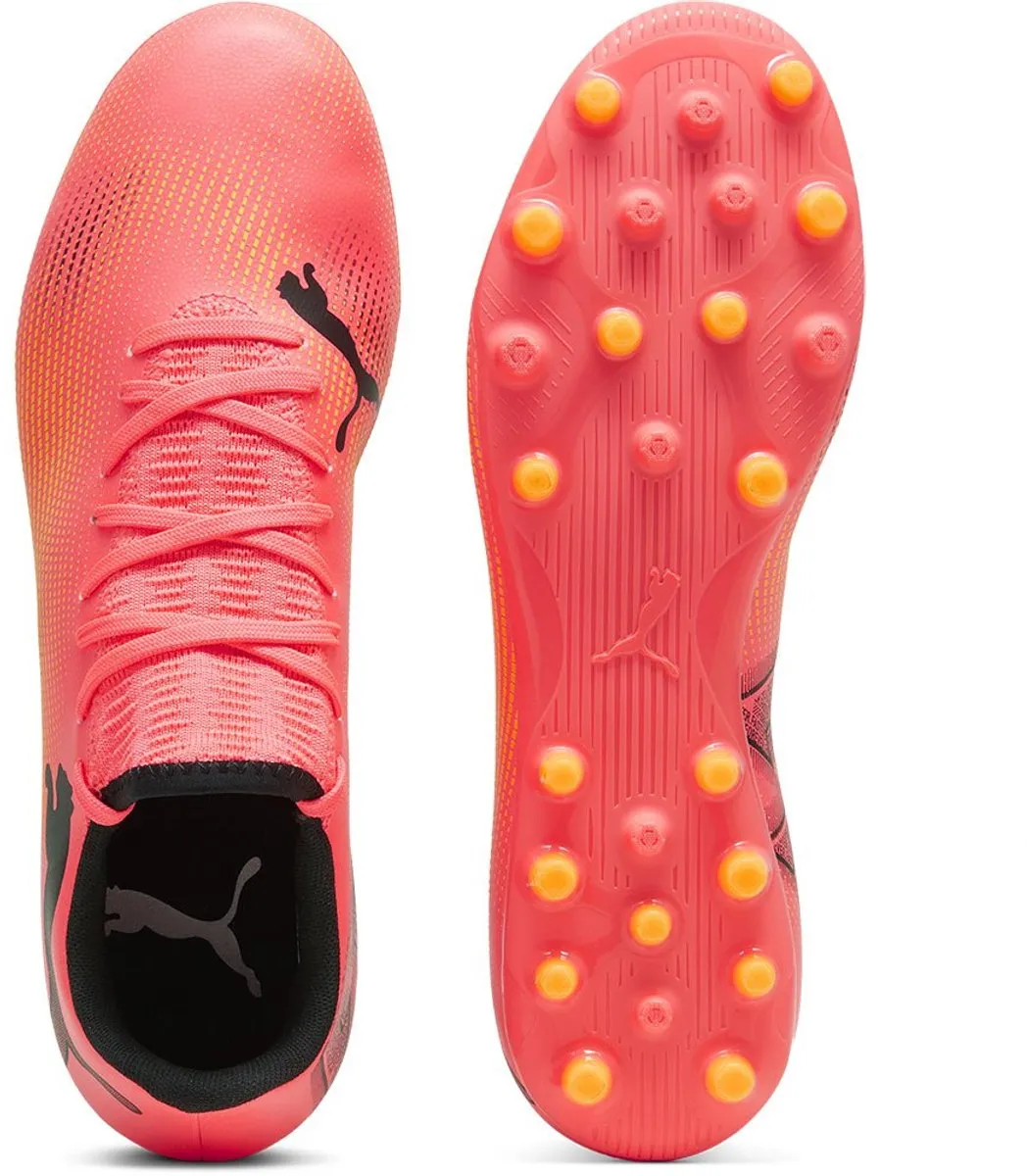 PUMA Future 7 Play Mg Voetbalschoenen - 42.5 - Sunset Glow