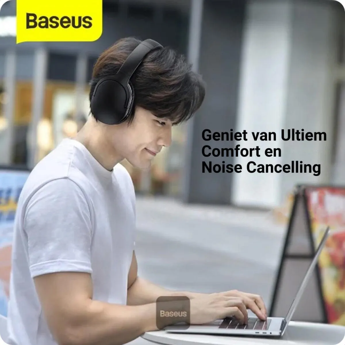 Baseus Encok Pro Draadloze Koptelefoon - Bluetooth 5.3 - Zwart