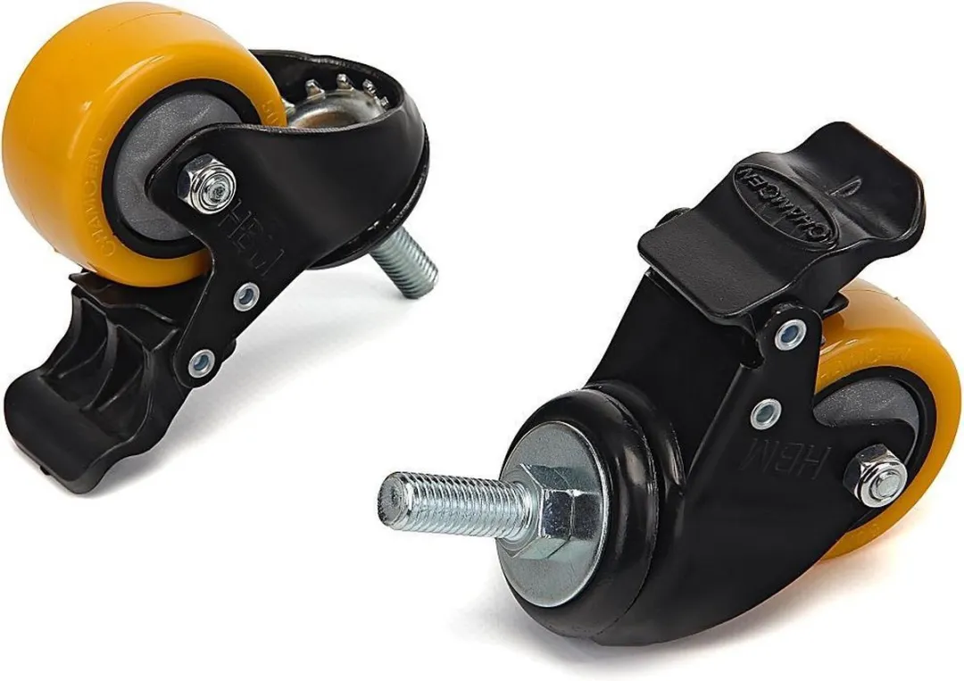 HBM Profi 50mm Zwenkwiel met Draadeind en Rem
