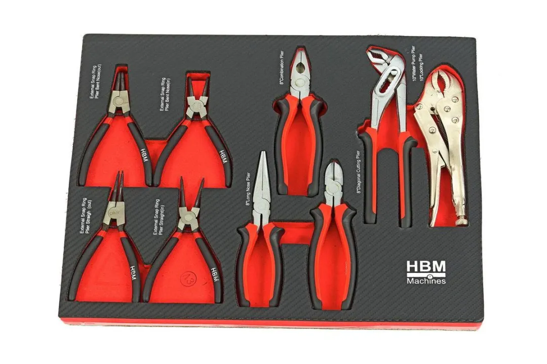 HBM Machines 154-delige Premium Gereedschapswagen - 6 Lades - Zwart